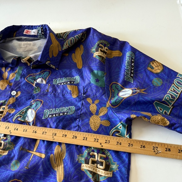 Arizona Diamondbacks 25th Anniversary Game Day Promo Button Up Shirt Mens XL - Picture 4 of 5